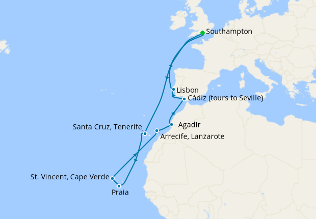 Cruise Itinerary Map