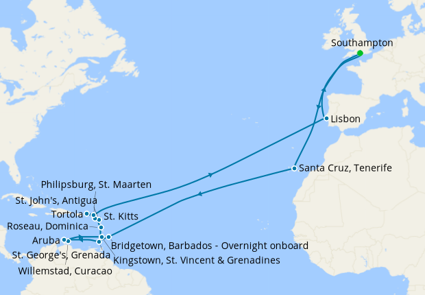Cruise Itinerary Map
