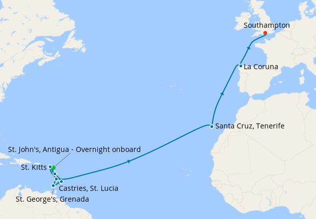 Cruise Itinerary Map