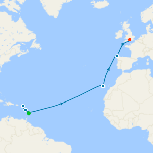 Caribbean Transatlantic from Barbados to Southampton