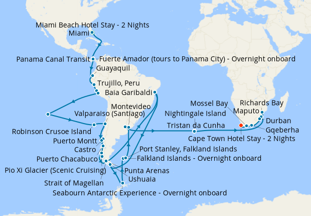 Cruise Itinerary Map