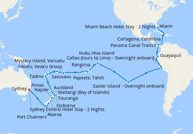 Cruise Itinerary Map