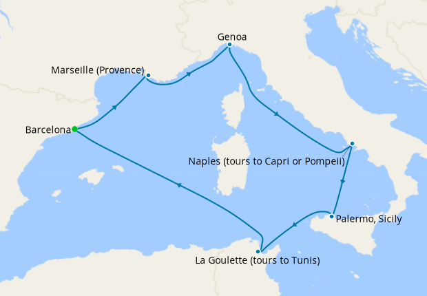 Cruise Itinerary Map