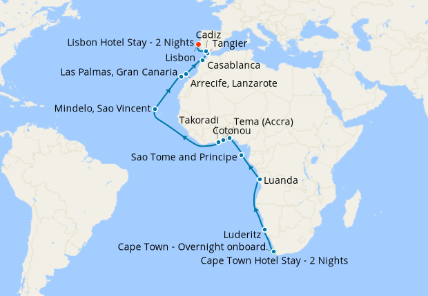 Cruise Itinerary Map