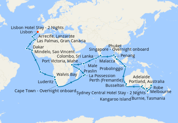 Cruise Itinerary Map