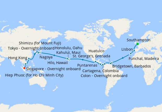 Cruise Itinerary Map