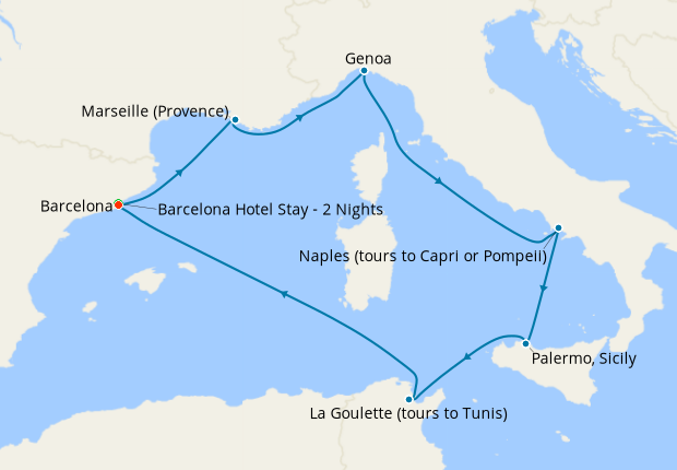 Cruise Itinerary Map