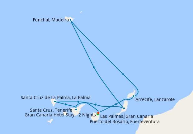 Cruise Itinerary Map