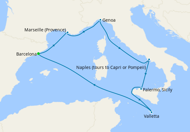 Cruise Itinerary Map