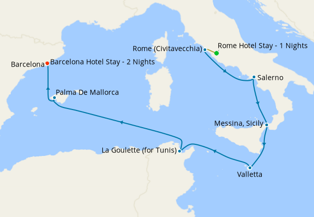 Cruise Itinerary Map