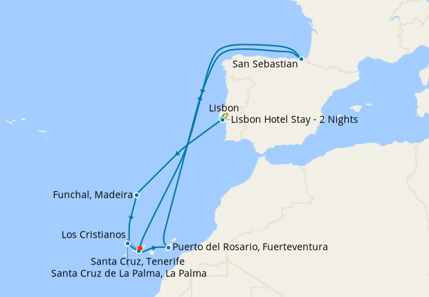 Cruise Itinerary Map
