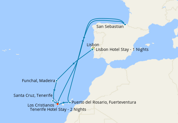 Cruise Itinerary Map