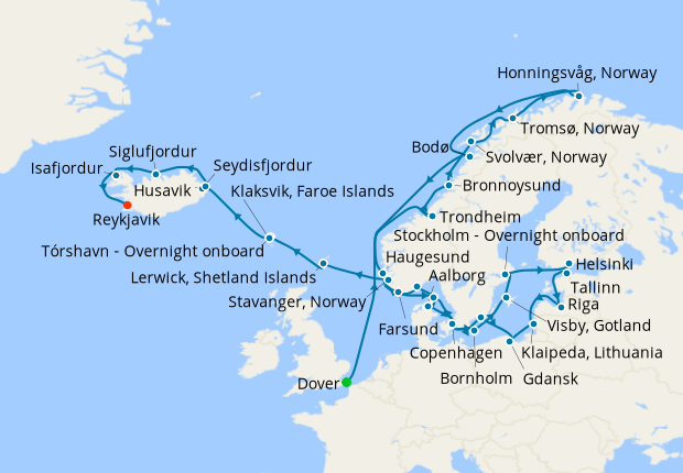 Cruise Itinerary Map