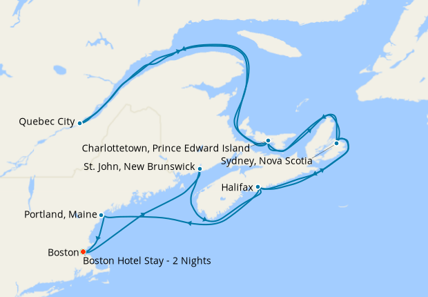Cruise Itinerary Map