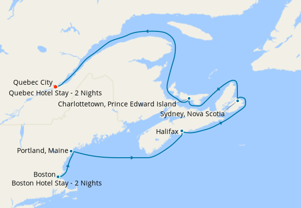 Cruise Itinerary Map