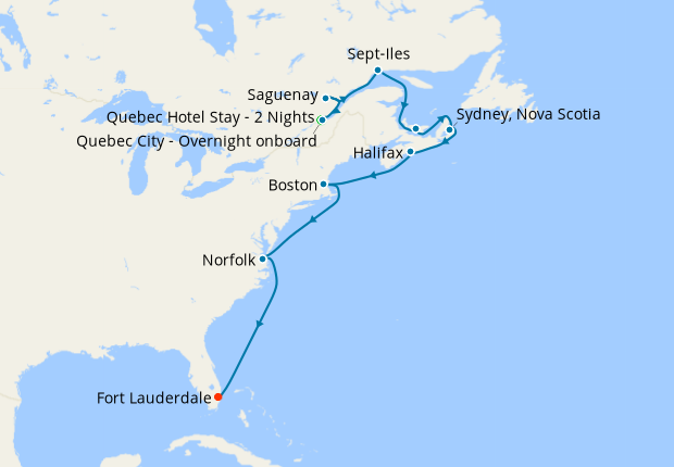 Cruise Itinerary Map