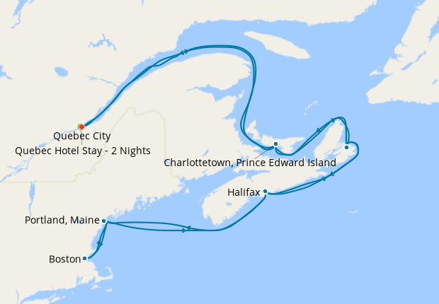 Cruise Itinerary Map