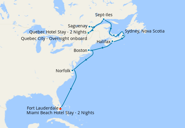 Cruise Itinerary Map