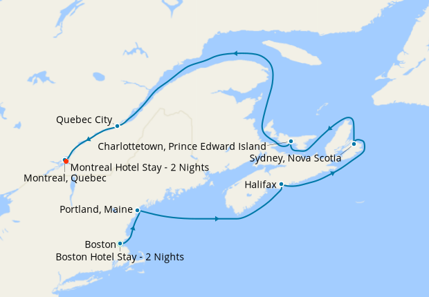 Cruise Itinerary Map