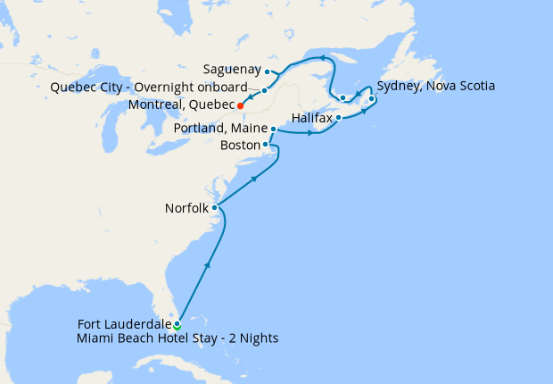 Cruise Itinerary Map