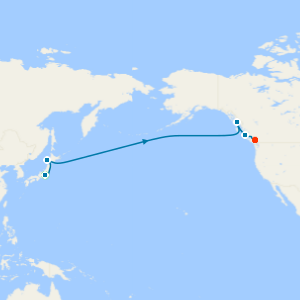 Pacific Eastbound from Tokyo to Vancouver - Fly Cruise