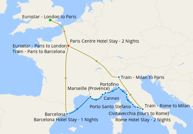 Cruise Itinerary Map