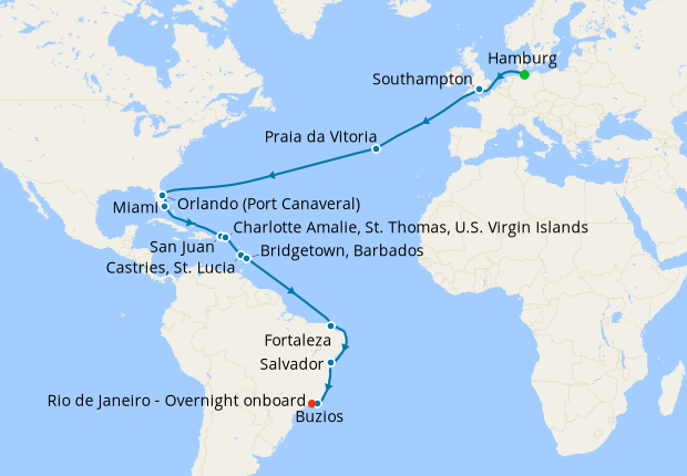 Cruise Itinerary Map