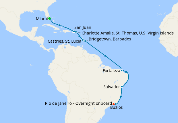 Cruise Itinerary Map
