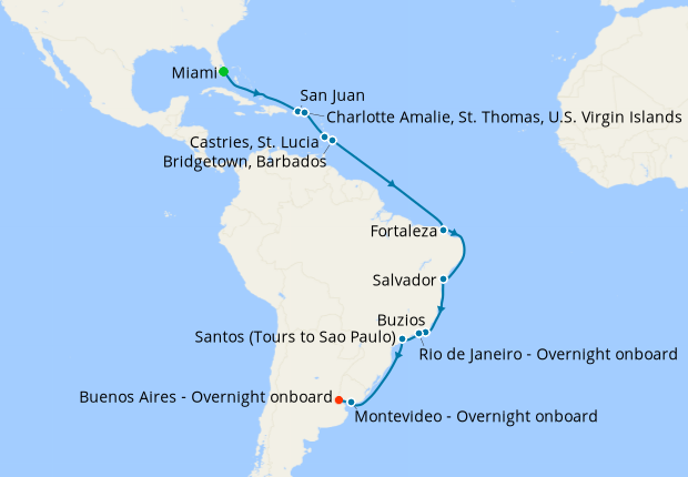 Cruise Itinerary Map