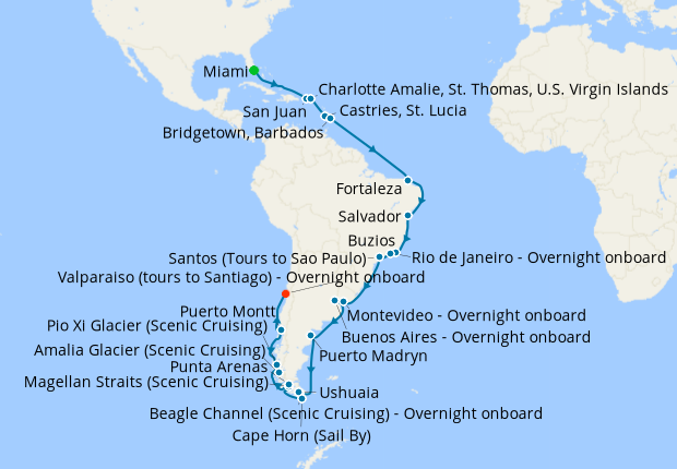 Cruise Itinerary Map