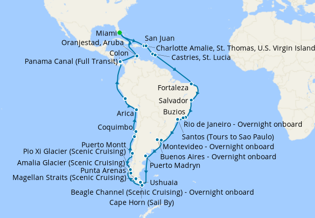Cruise Itinerary Map
