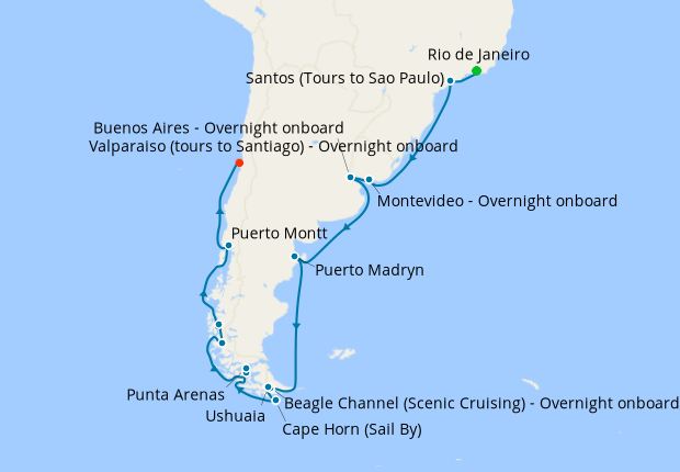 Cruise Itinerary Map