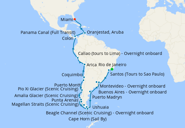 Cruise Itinerary Map