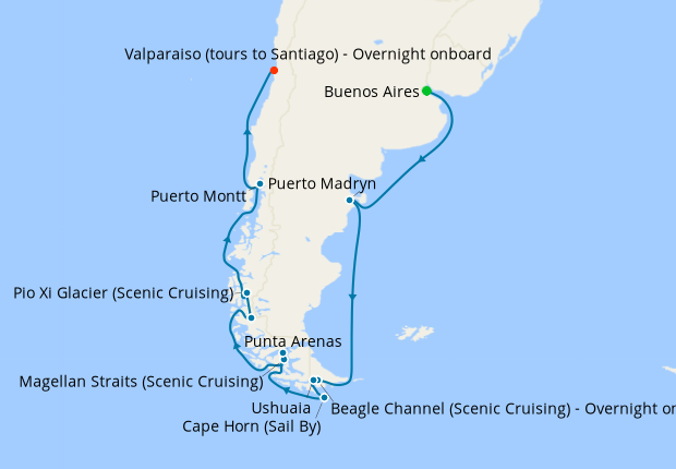 Cruise Itinerary Map