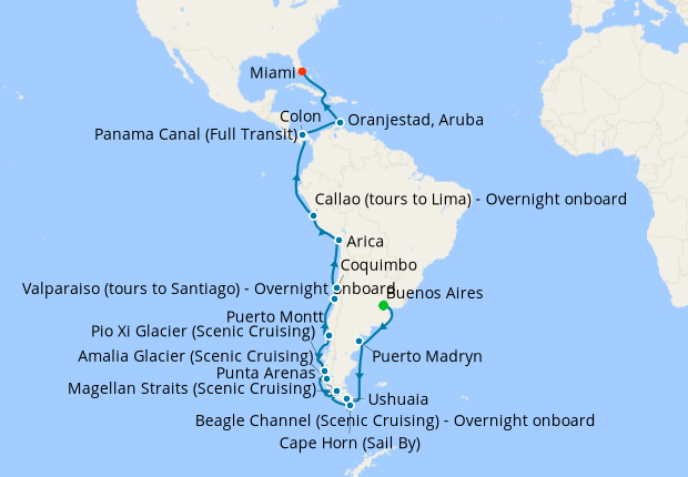 Cruise Itinerary Map