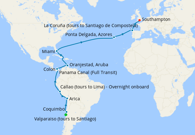 Cruise Itinerary Map