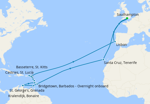 Cruise Itinerary Map