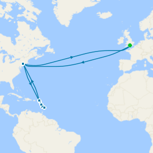 No-Fly Transatlantic Crossing & Eastern Caribbean from Southampton