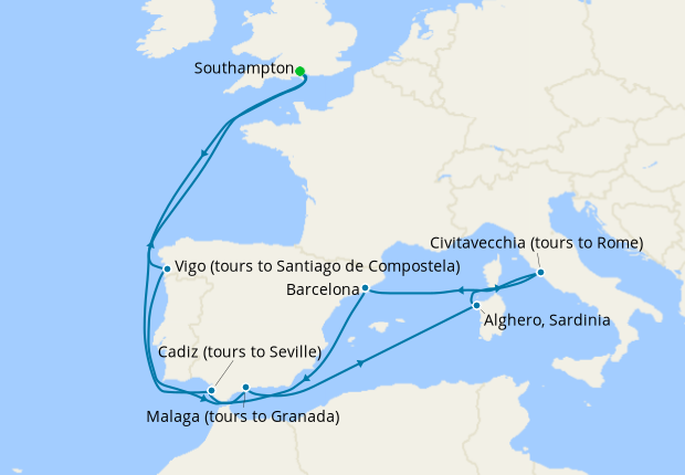 Cruise Itinerary Map