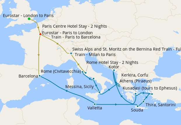 Cruise Itinerary Map