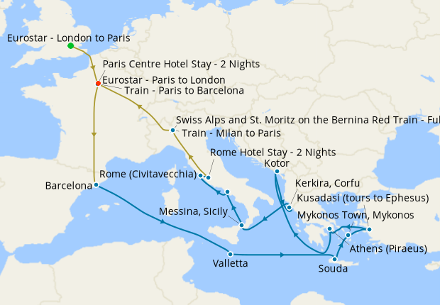 Cruise Itinerary Map