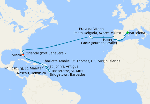 Cruise Itinerary Map
