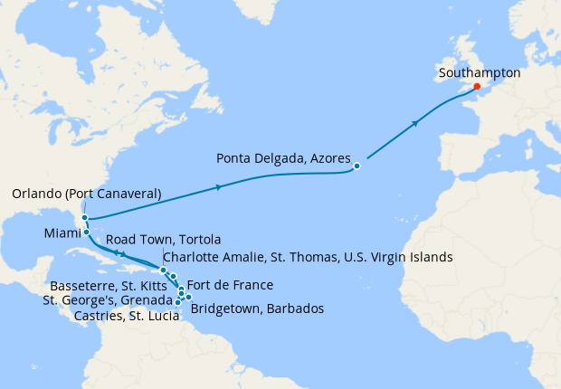 Cruise Itinerary Map