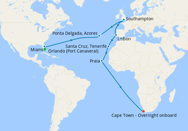 Cruise Itinerary Map