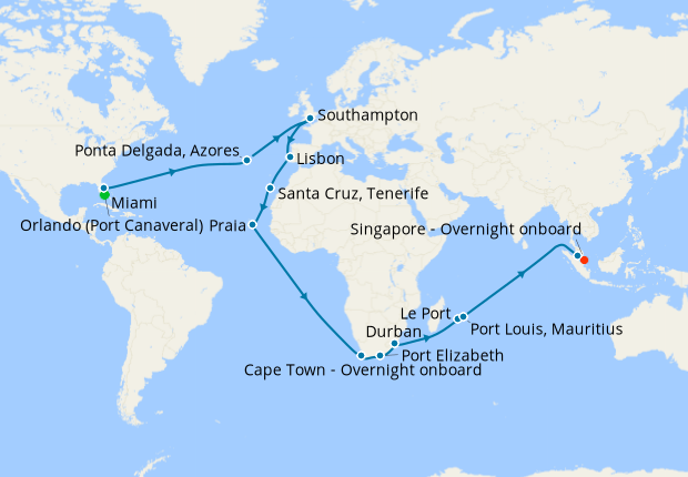Cruise Itinerary Map