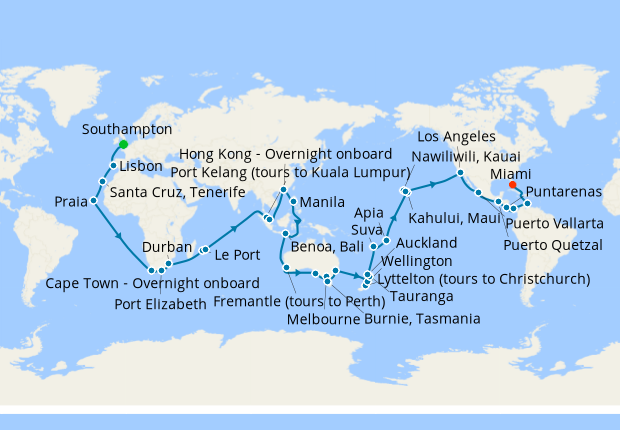 Cruise Itinerary Map