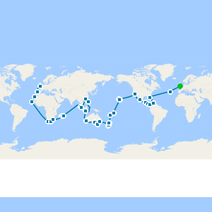 Full World Voyage from Southampton