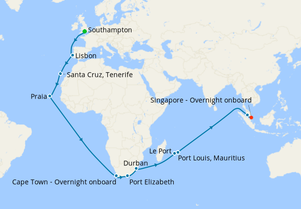 Cruise Itinerary Map