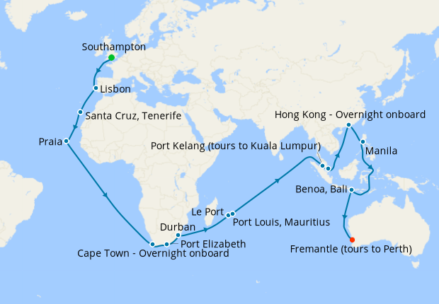 Cruise Itinerary Map