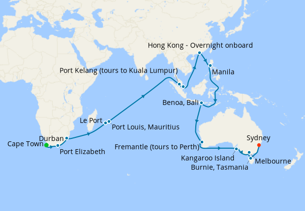 Cruise Itinerary Map